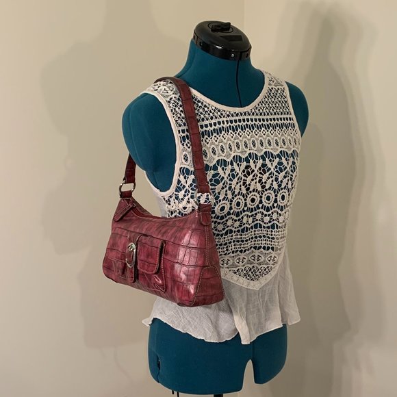 Nine West Pink/Red Shoulder bag in baguette style - Picture 12 of 14